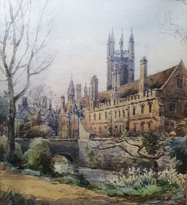Violet Lindsell (exh. 1912-1927)  Watercolour "Magdalen College, Oxford", signed lower left  Charles