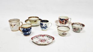 Collection of 18th century English porcelain and Chinese export porcelain, including a gluted tea