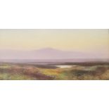 In the manner of F J Widgery  Watercolour  Study of Dartmoor scene, 9.5cm x 19.5cm