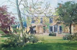 Joyce Perry RBSA  Watercolour and gouache  "Bromsberrow Court, Near Ledbury, Herefordshire",