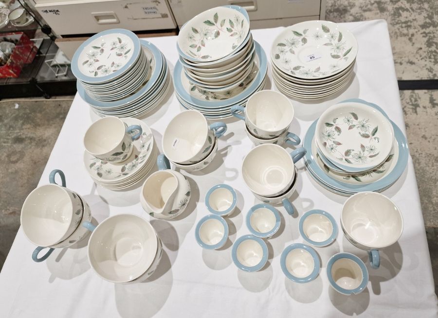 Wedgwood 'Penhurst' pattern part breakfast service with blue sprays of leaves and grasses, in - Image 2 of 3