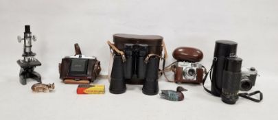 Mixed lot of cameras and binoculars to include Yashika J-P camera, no.10403848 with Stienheil