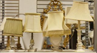 Four assorted table lamps (4)