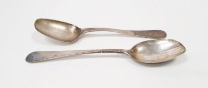 18th century silver tablespoon, London, date mark worn, possibly Thomas Chawner, 2ozt approx. and