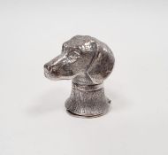 20th century novelty vesta case of a dog's head, London, maker BAC, 1ozt approx. total