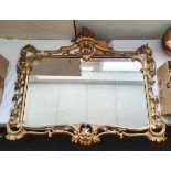 Late 19th century gilt framed rectangular wall mirror with original design drawing "T G Lichfield, 3