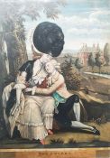 Three 18th century hand-coloured prints entitled 'The Lovers', 'A Visit to the Camp' and 'The