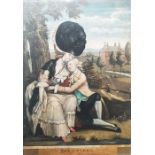 Three 18th century hand-coloured prints entitled 'The Lovers', 'A Visit to the Camp' and 'The