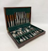 Cased canteen of George Butler, Sheffield cutlery