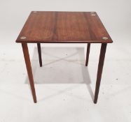 LOT WITHDRAWN Mid 20th century possibly Danish rosewood square topped occasional table, 44.8cm