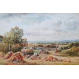 Henry J Kinnaird (1861-1929)  Watercolour  "A Sussex Cornfield", signed lower right, titled lower