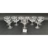 Various cut glass part table services including a Waterford service with approximately 17 panel