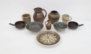 Sidney Tustin (1913-2005) for Winchcombe Pottery slipware oil pot, impressed marks to base (h.
