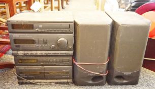 Kenwood hifi system with speakers, model A-311, serial no. 01203762