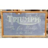 Vintage Triumph poster framed 'Triumph the Best Motorcycle in the World'