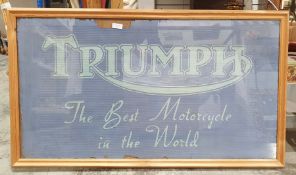 Vintage Triumph poster framed 'Triumph the Best Motorcycle in the World'