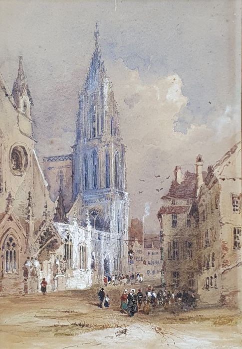 Violet Lindsell (exh. 1912-1927)  Watercolour "Magdalen College, Oxford", signed lower left  Charles - Image 4 of 4