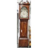 Mid 19th century Scottish eight-day longcase clock by D Duff, Paisley, in ebony strung mahogany