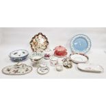 Collection of late 18th century and later Continental and English pottery and porcelain comprising a