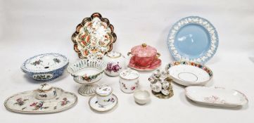 Collection of late 18th century and later Continental and English pottery and porcelain comprising a