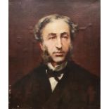 Henri Leopold Levy (1840-1904) Oil on canvas Portrait of a gentleman, signed lower left, unframed,