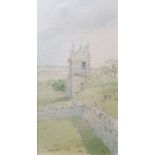 Dennis Roxby Bott (b.1948) Watercolour "Campden House Ruins, Chipping Campden, Gloucestershire",