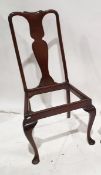 Set of six (4+2) oak dining chair frames on cabriole front legs (6)