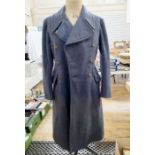 WWII Royal Air Force great coat and RAF cap with badge (2)