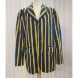 Gentleman's vintage blazer with blue and yellow stripes