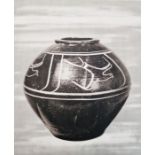 After Bernard Leach (1887-1979) Lithographic print 'Black Jar', printed at the Curwen Studio 1974,