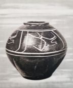 After Bernard Leach (1887-1979) Lithographic print 'Black Jar', printed at the Curwen Studio 1974,