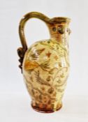 Jim Dominique Keeling for Wychwood Pottery sgraffito-patterned ewer, marked to base, 25cm high and a