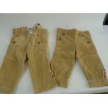 Two pairs of vintage gent's corduroy riding britches