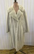Silver mink couture coat, azurine, with embroidered liningCondition ReportAppears to be in generally