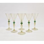 Set of six Venetian wine glasses (6)