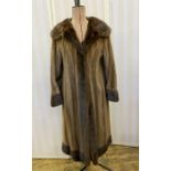 Full length mink coat, two tone in chocolate and mahogany brownCondition ReportAppears to be in