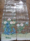 Chinoiserie hand painted wall paper, c.1920's.  Believed to have been bought from Liberty's Regent