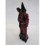 Royal Doulton flambe wizard, 25cm high  Condition ReportSlight loss of shininess to the glaze at the