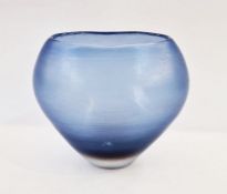 Paulo Venini (1895-1959) for Venini, Murano, blue glass 'Incisi' pattern vase with fine line detail,