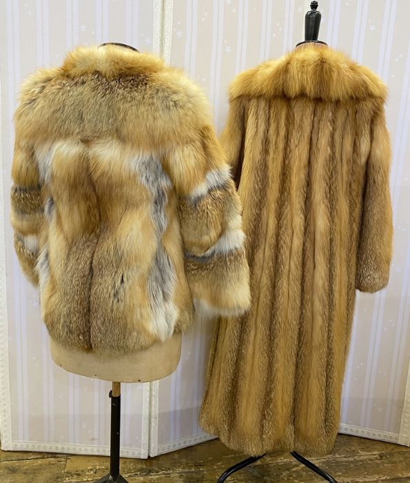 Vintage golden fox jacket UK size s/m, and a 1980's golden fox full length coat m size s/m (2) - Image 3 of 3