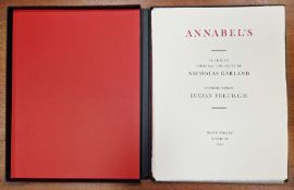 Nicholas Garland (British b. 1935) Linocut 'Annabel's, The Complete Set of 14 Linocuts, 1985' Each