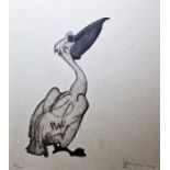Julian Williams (b. 1953) Etching and aquatint Study of pelican, signed lower right, limited edition