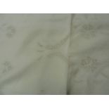Quantity of vintage embroidered linen, probably Irish, single sheets and pillow cases, the edges