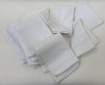 Quantity of Egyptian cotton flat sheets, double and single, fitted sheets, Oxford and Housewife