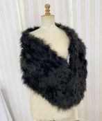 A 1920's maribou feather cape, fragile with some loosening feathers