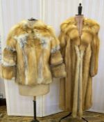 Vintage golden fox jacket UK size s/m, and a 1980's golden fox full length coat m size s/m (2)