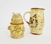 Mary Wondrausch, OBE (1923-2016) slipware jug 'When This You See Remember Me and Keep Me in Your