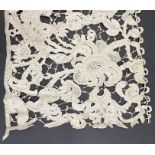 Length of needlepoint lace, probably Venetian grospoint, 17th century, 344cm long x 23cm wide