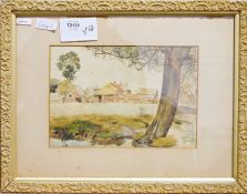 Oil on board Oriental scene A. Dunford Watercolour drawing  Snowy scene, signed and dated lower