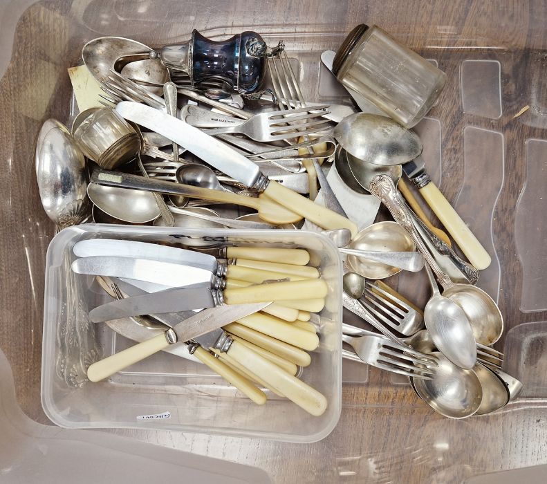 EPNS three-piece tea service, hexagonal, two-handled fruit bowl, EPNS bread stand with wooden - Image 2 of 2